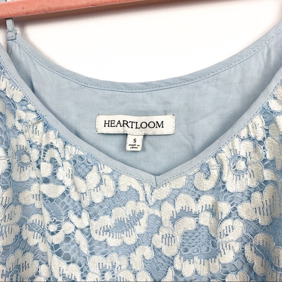 Heart loom Shoulderless Blue Lacey Layered Top - Picture 10 of 10